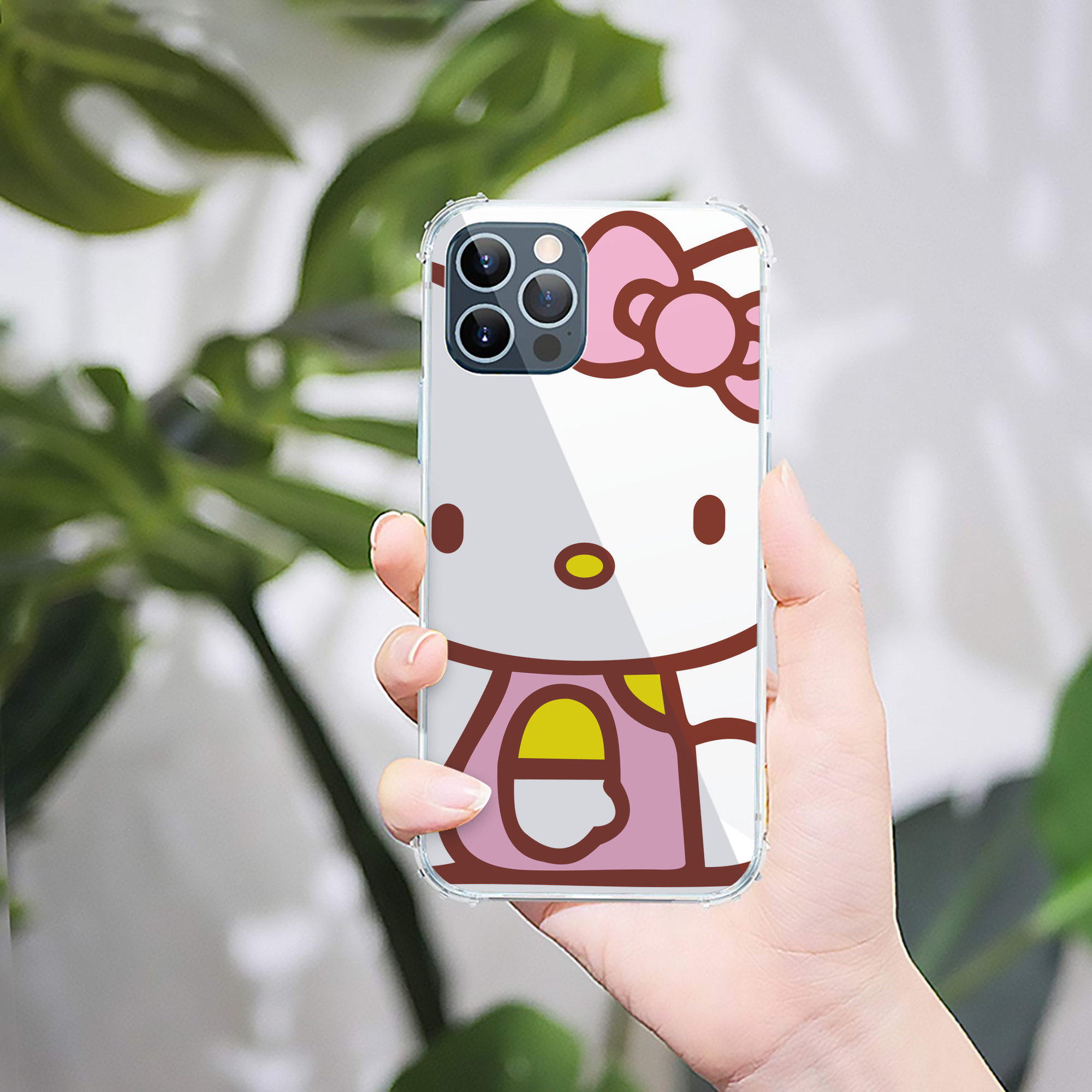 （画像用） Hello Kitty ハローキティ 【iPhone 12シリーズ対応】透明スマホケース（クリアソフトケース）